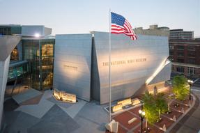 The National WWII Museum's Founders Plaza creates an impressive entryway to the Museum six- acre campus
