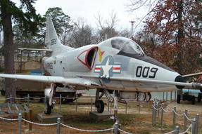 An aircraft on display at the Louisiana Military Museum.