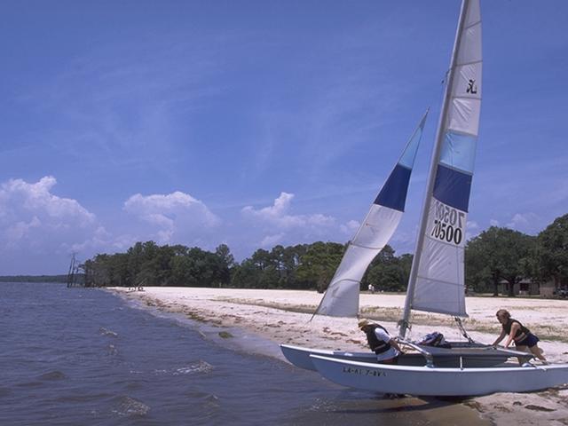 Sailing on Lake Pontchartrain is one of many activities at Fontainebleau State Park Photo